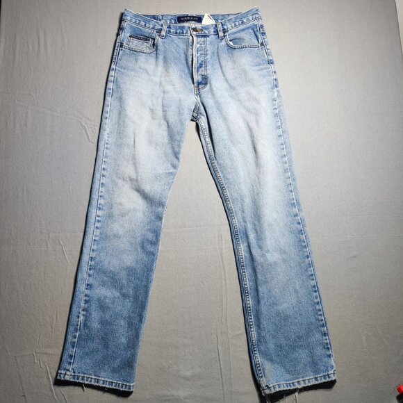 Maryk & Co. jeans low-rise men's size 33/32 hard washed blue Made in Canada - Picture 1 of 14